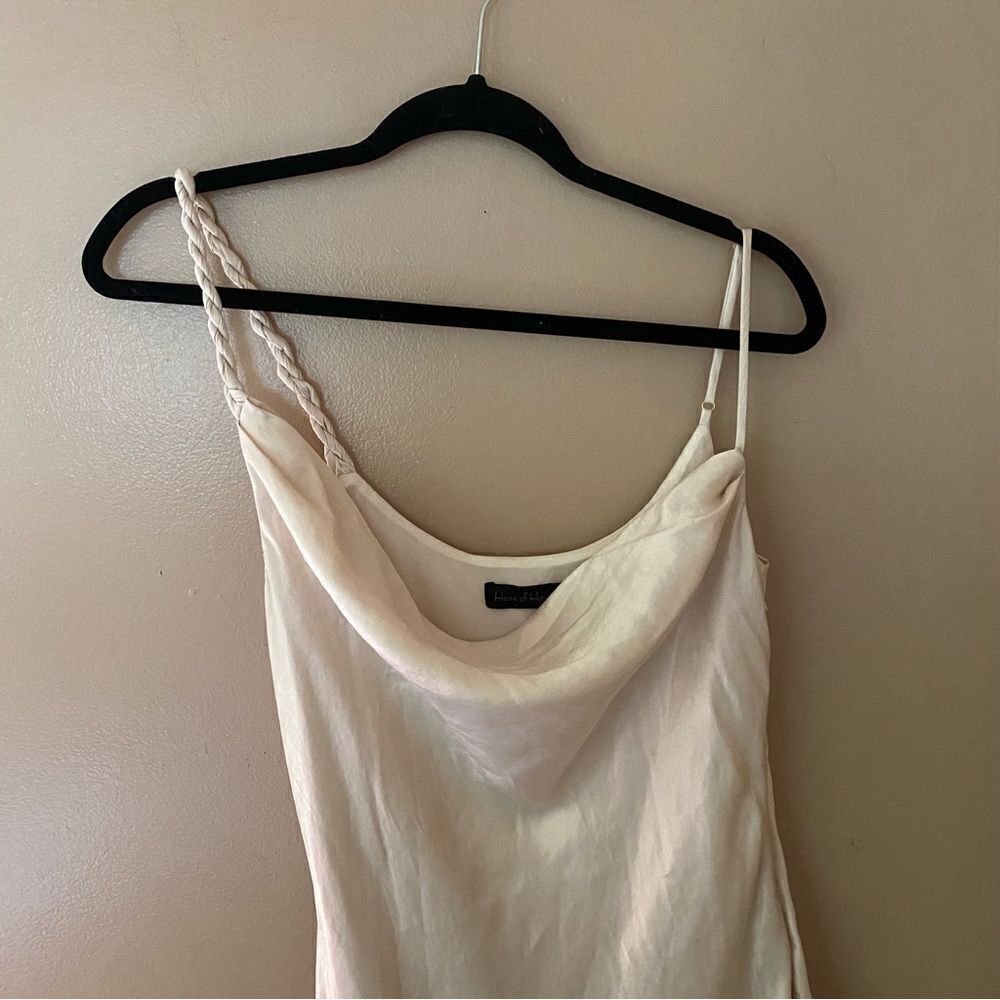 House of Harlow 1960 Irolo gown ivory satin twist strap bias dress Revolve NWT L - Picture 6 of 15